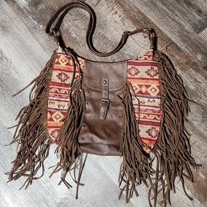 Boho Unionbay Large Fringe Purse Tote